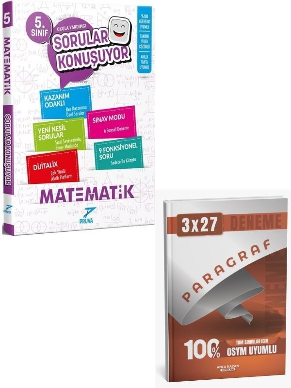 Pruva 2027 5. Sınıf Matematik Sorular Konuşuyor+ Anla Kazan Paragraf