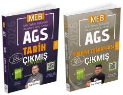 Dizgi Kitap 2026 MEB-AGS Tarih + Türkiye Coğrafyası Çıkmış Sorular 2 li Set Dizgi Kitap