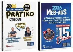 Hoca Kafası 2026 MEB-AGS Eğitimin Temelleri ve Türk Millî Eğitim Sistemi, Mevzuat Bilgisi Pratiko Soru Cevap + 15 Deneme 2 li Set - Ömer Ekici, Esra Özkan Karaoğlu Hoca Kafası Yayınları