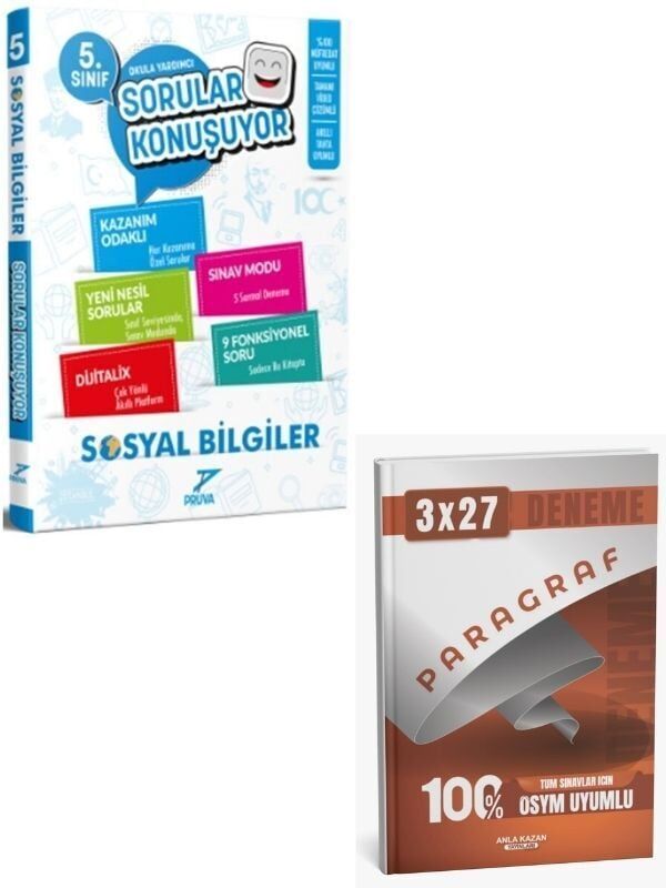 Pruva 2027 5. Sınıf Sosyal Bilgiler Sorular Konuşuyor+ Anla Kazan Paragraf