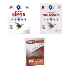 2027 Limit 9. Sınıf Kimya Etkinlikli Maarif + Matematik Soru + anla kazan paragraf deneme 3'lü Set