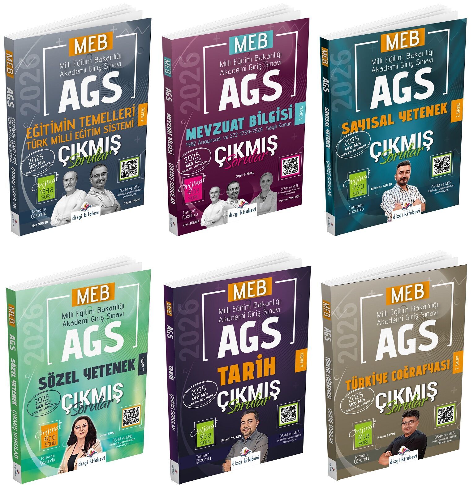Dizgi Kitap 2026 MEB-AGS Tüm Dersler Çıkmış Sorular 6 lı Set Dizgi Kitap