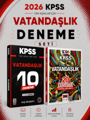 Yargı 2026 KPSS Vatandaşlık 20 Deneme & KPSS Vatandaşlık 10 Deneme EVP Akademi Seti