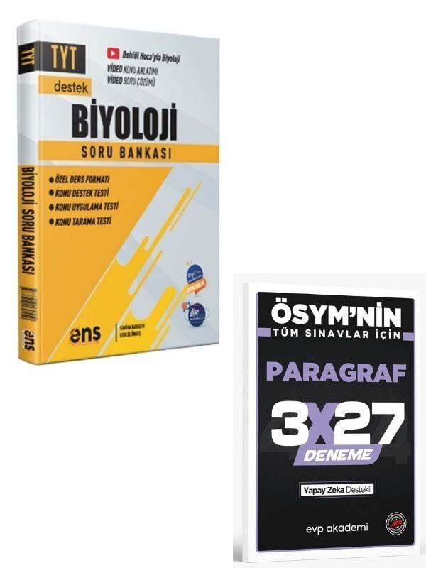 ENS 2027 TYT Biyoloji Destek Soru Bankası+ EVP Akademi Paragraf