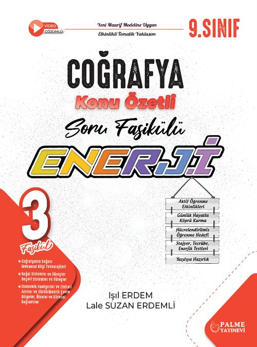 Palme 9. Sınıf Coğrafya Enerji Konu Özetli Soru Fasikülleri Palme Yayınları