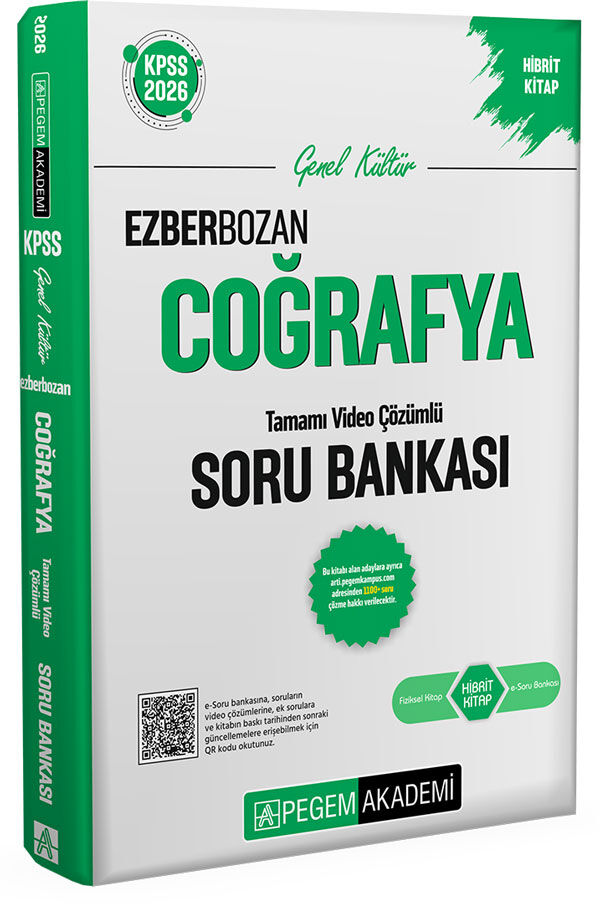 Pegem 2026 KPSS Ezberbozan Coğrafya Tamamı Video Çözümlü Soru Bankası Pegem Akademi