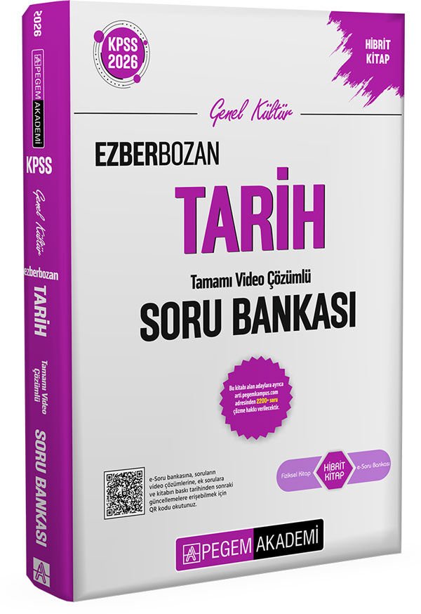 Pegem 2026 KPSS Ezberbozan Tarih Tamamı Video Çözümlü Soru Bankası Pegem Akademi