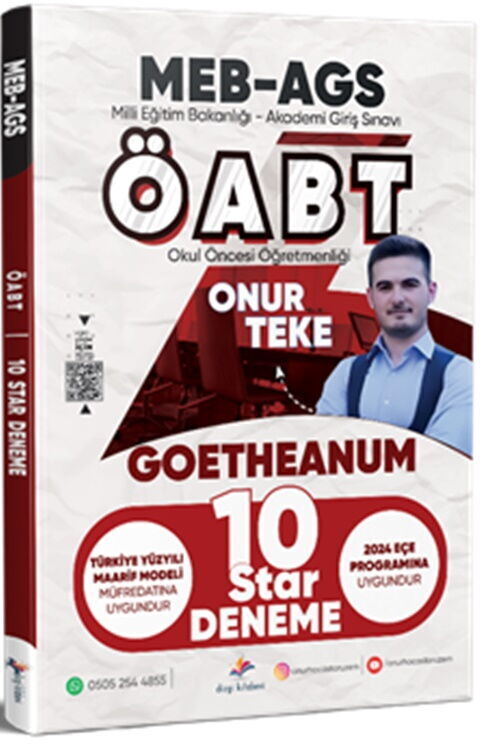 Dizgi Kitap 2026 MEB AGS ÖABT Okul Öncesi Öğretmenliği Tamamı Video Çözümlü 10 Star Deneme