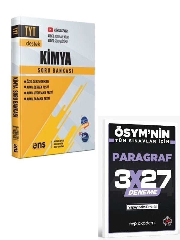 ENS 2027 TYT Kimya Destek Soru Bankası+ EVP Akademi Paragraf