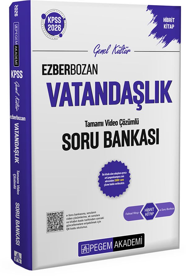 Pegem 2026 KPSS Ezberbozan Vatandaşlık Tamamı Video Çözümlü Soru Bankası Pegem Akademi