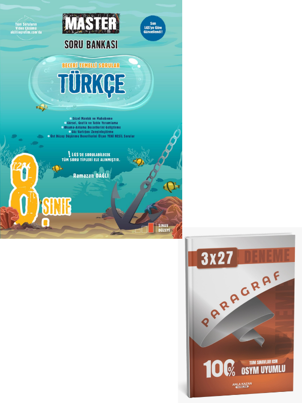 Okyanus 2027 8. Sınıf Master Türkçe Soru Bankası+ Anla Kazan Paragraf