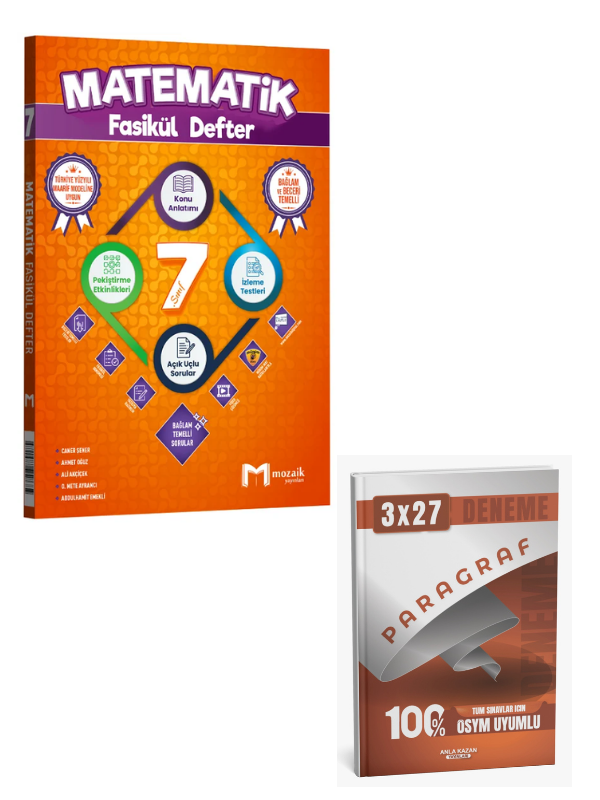 Mozaik 2027 7. Sınıf Matematik Maarif Modeli Konu Anlatımlı Fasikül Defter+ Anla Kazan Paragraf