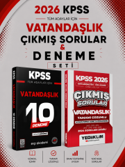 Yediiklim 2026 KPSS Ortaöğretim Ön Lisans Vatandaşlık Çıkmış Sorular & KPSS Vatandaşlık 10 Deneme EVP Akademi Seti