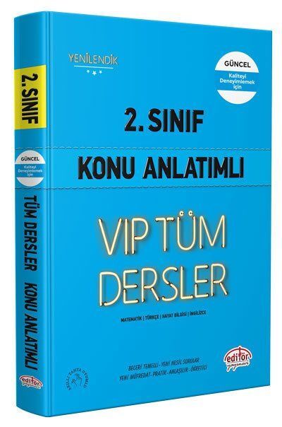 Editör Yayınevi 2. Sınıf VIP Tüm Dersler Konu Anlatımlı Mavi Kitap