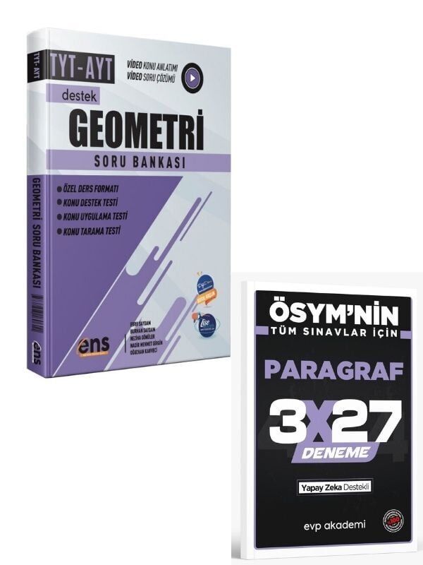 ENS 2027 TYT AYT Geometri Destek Soru Bankası+ EVP Akademi Paragraf