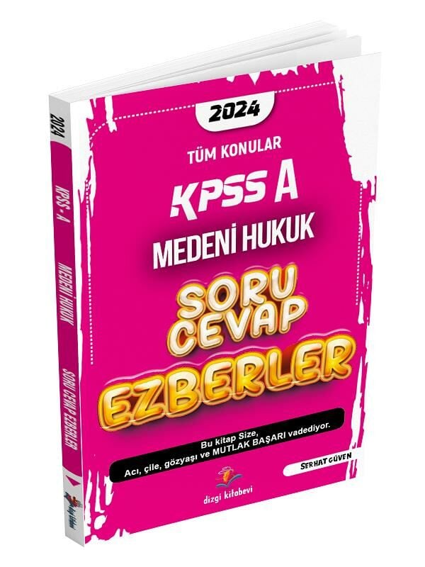 Dizgi Kitap 2024 KPSS A Medeni Hukuk Soru Cevap Ezberler