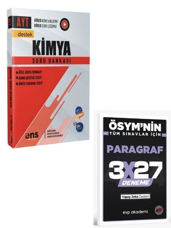 ENS 2027 AYT Kimya Soru Bankası+ EVP Akademi Paragraf