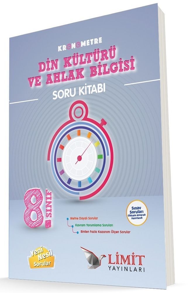 Limit Yayınları 8. Sınıf Kronometre Din Kültürü ve Ahlak Bilgisi Soru Bankası