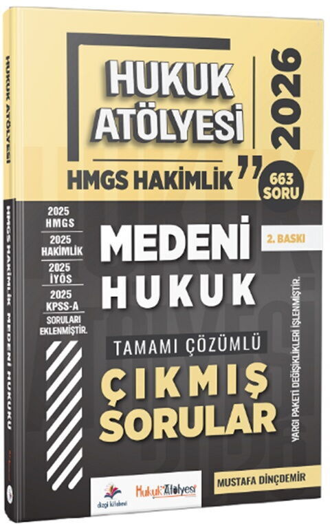 Dizgi Kitap 2026 Hukuk Atölyesi HMGS Hakimlik Medeni Hukuk Çıkmış Sorular