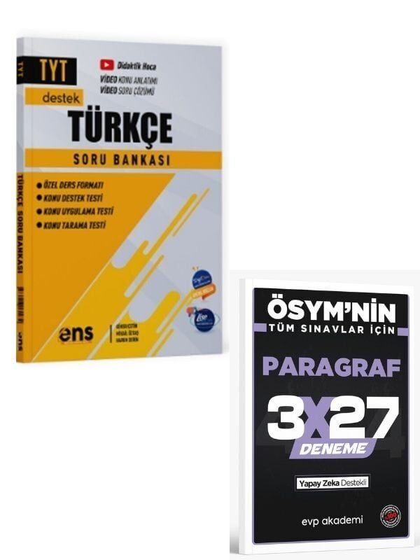 ENS 2027 TYT Türkçe Soru Bankası+ EVP Akademi Paragraf