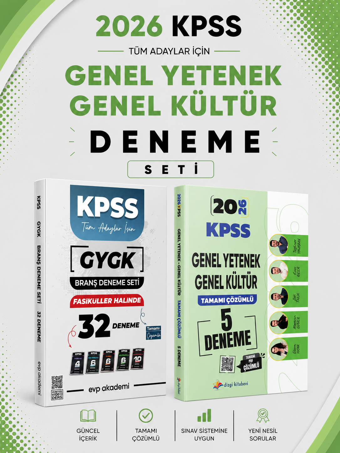 Dizgi Kitap 2026 KPSS Türkiye Geneli 5 Deneme & EVP Akademi KPSS Tüm Dersler 32 Deneme Seti