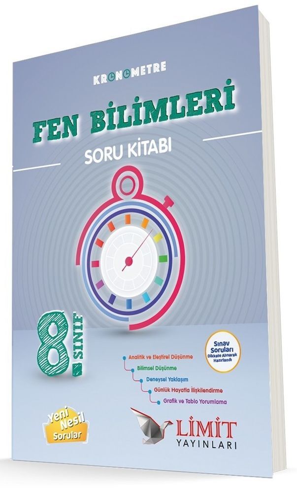 Limit Yayınları 8. Sınıf Kronometre Fen Bilimleri Soru Bankası