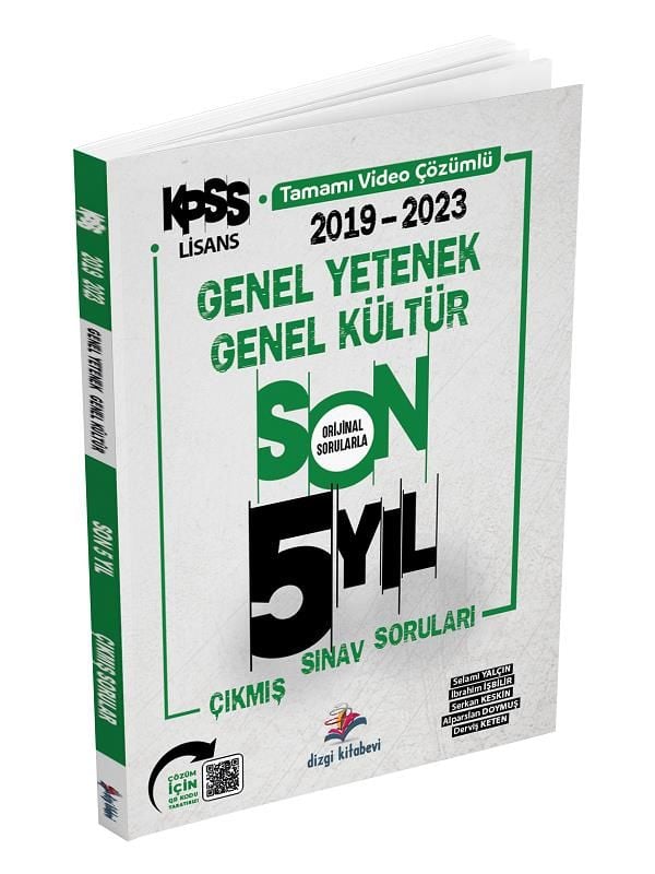 Dizgi Kitap KPSS Genel Yetenek Genel Kültür Son 5 Yıl Video Çözümlü Çıkmış Sorular