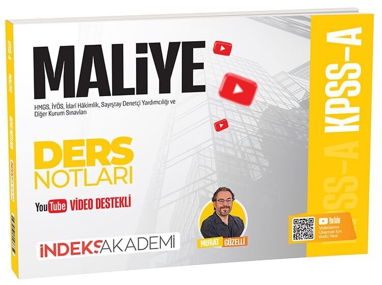 İndeks Akademi 2026 KPSS A Grubu Maliye Video Ders Notları - Murat Güzelli İndeks Akademi Yayıncılık