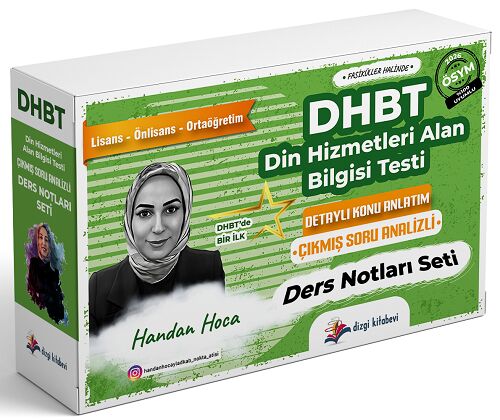 Dizgi Kitap DHBT Ders Notları Seti 13 Fasikül - Handan Bulut Hoca Dizgi Kitap