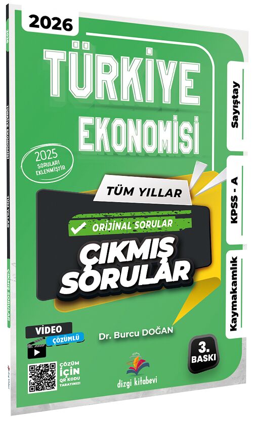 Dizgi Kitap 2026 Kaymakamlık KPSS A Grubu Sayıştay Türkiye Ekonomisi Çıkmış Sorular - Burcu Doğan Dizgi Kitap