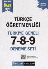 Pegem Yayınları 2026 MEB AGS ÖABT Türkçe Öğretmenliği Türkiye Geneli 7-8-9 Deneme Seti
