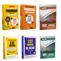 Pegem Paragraf Soru Bankası & 222 Soruda Dil Bilgisi & 222 Soruda Paragraf & Paragraf Çıkmış Sorular ve 2'li Deneme Seti