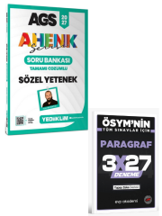Yediiklim 2027 MEB AGS Ahenk Serisi Sözel Yetenek Tamamı Çözümlü Soru Bankası+EVP Akademi Paragraf