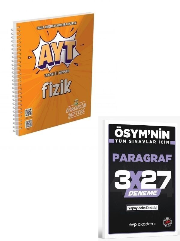 Murat 2027 AYT Fizik Öğrencim Defteri+ EVP Akademi Paragraf