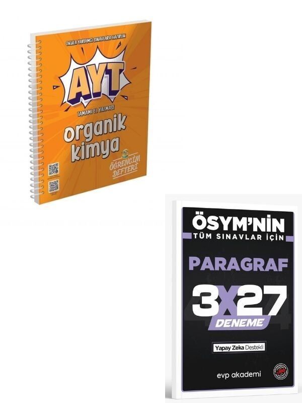 Murat 2027 AYT Organik Kimya Öğrencim Defteri+ EVP Akademi Paragraf