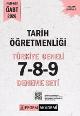 Pegem Yayınları 2026 MEB AGS ÖABT Tarih Öğretmenliği Türkiye Geneli 7-8-9 Deneme Seti