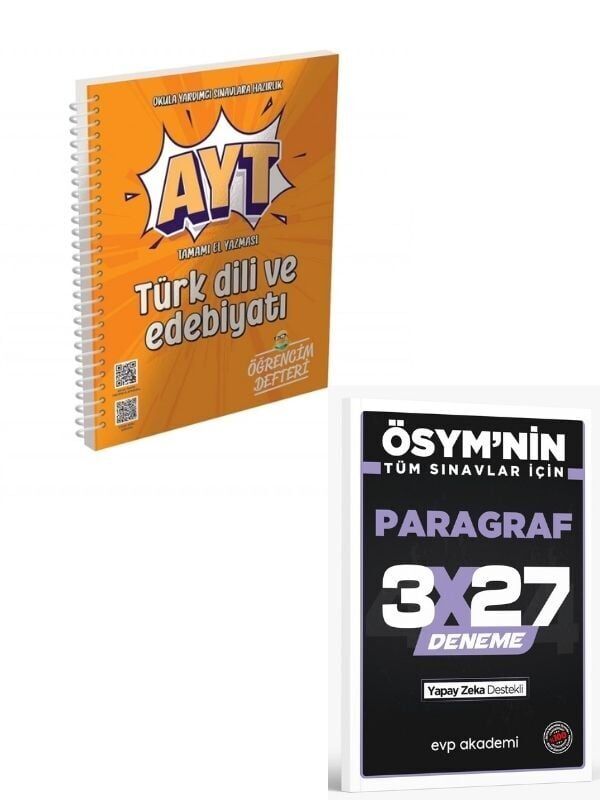Murat 2027 AYT Türk Dili ve Edebiyatı Öğrencim Defteri + EVP Akademi Paragraf