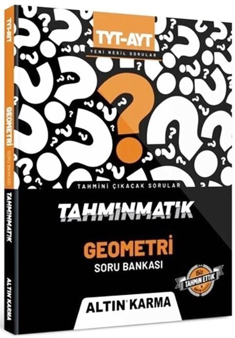 Altın Karma Yayınları TYT AYT Geometri Tahminmatik Soru Bankası