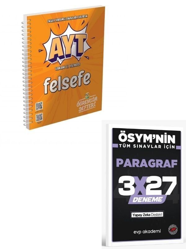 Murat 2027 AYT Felsefe Grubu Öğrencim Defteri+ EVP Akademi Paragraf