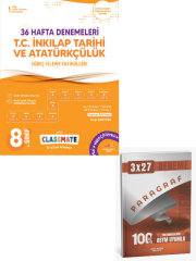 Okyanus 2027 8. Sınıf Classmate 36 Hafta Denemeleri T. C. İnkılap Tarihi Ve Atatürkçülük Süreç İzleme Fasikülleri+ Anla Kazan Paragraf