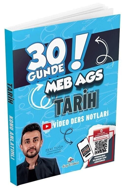Dizgi Kitap MEB-AGS 30 Günde Tarih Video Ders Notları - Zeki Tuğa Dizgi Kitap Yayınları