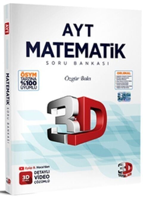 3D Yayınları YKS AYT Matematik Soru Bankası Video Çözümlü 3D Yayınları