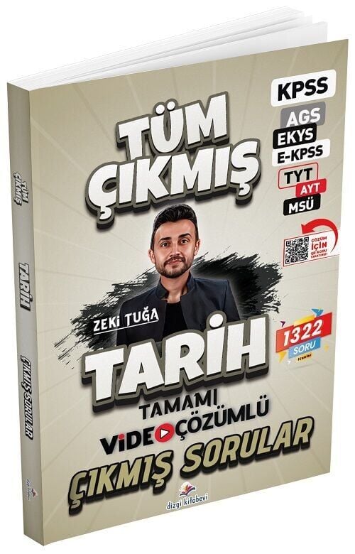 Dizgi Kitap 2026 KPSS MEB-AGS EKYS EKPSS TYT AYT MSÜ Tarih Çıkmış Sorular Çözümlü - Zeki Tuğa Dizgi Kitap