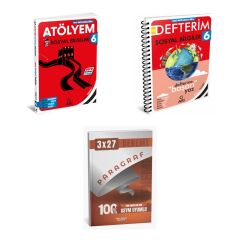 2027 Arı 6 Sınıf Sosyalimo Bilgiler Sosyal Atölyem Soru + Defterim Konu + anla kazan paragraf deneme 3'lü Set