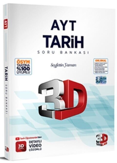 3D Yayınları YKS AYT Tarih Soru Bankası Video Çözümlü 3D Yayınları