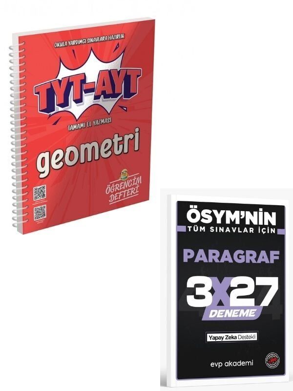 Murat 2027 TYT - AYT Geometri Öğrencim Defteri+ EVP Akademi Paragraf
