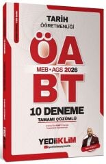 Yediiklim 2026 ÖABT MEB-AGS Tarih Öğretmenliği 10 Deneme Çözümlü - Yasin Korkut Yediiklim Yayınları