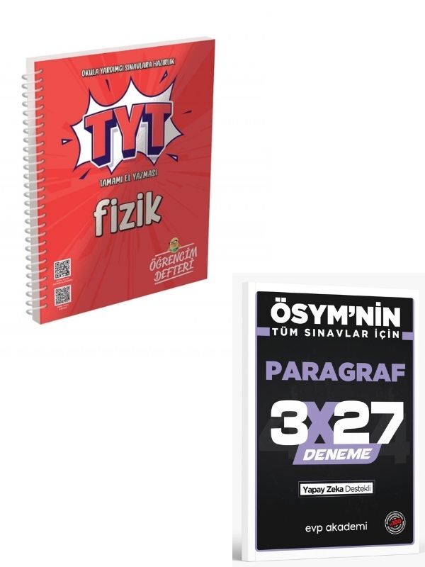 Murat 2027 TYT Fizik Öğrencim Defteri+ EVP Akademi Paragraf