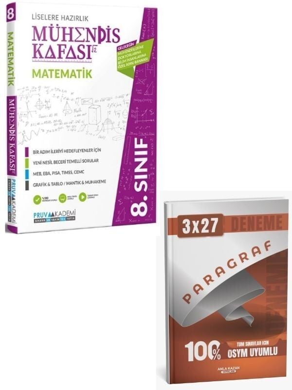 Pruva 2027  8. Sınıf Matematik Mühendis Kafası Soru Bankası+ Anla Kazan Paragraf