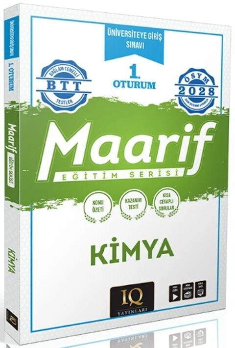 IQ Yayınları 2028 YKS TYT Kimya Maarif Eğitim Serisi 1. Oturum IQ Yayınları